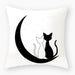 Luxurious Cat-Themed Nursery Cushion Cover 45x45cm