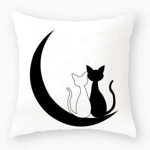 Lovely Polyester Cat Lovers Nursery Decoration Cushion Cover-Kids›Room Décor›Decorative Accents›Pillows, Cushions & Inserts-Très Elite-2BZ-40889-005-45x45-Polyester-Très Elite