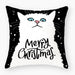 Opulent Cat-Themed Throw Pillow Cover 18x18 Inches