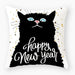 Opulent Cat-Themed Throw Pillow Cover 18x18 Inches