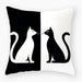 Opulent Cat-Themed Throw Pillow Cover 18x18 Inches