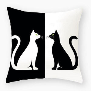 Lovely Polyester Cat Lovers Nursery Decoration Cushion Cover-Kids›Room Décor›Decorative Accents›Pillows, Cushions & Inserts-Très Elite-2BZ-40889-008-45x45-Polyester-Très Elite