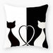 Elegant Cat-Themed Pillow Cover for Nursery - 45x45cm