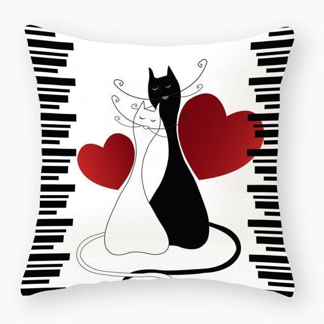 Luxurious Cat-Themed Nursery Cushion Cover 45x45cm