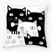 Luxurious Cat-Themed Nursery Cushion Cover 45x45cm