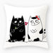 Luxurious Cat-Themed Nursery Cushion Cover 45x45cm