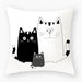 Luxurious Cat-Themed Nursery Cushion Cover 45x45cm