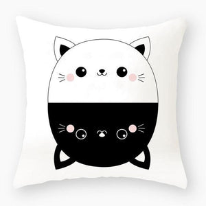 Lovely Polyester Cat Lovers Nursery Decoration Cushion Cover-Kids›Room Décor›Decorative Accents›Pillows, Cushions & Inserts-Très Elite-2BZ-40889-020-45x45-Polyester-Très Elite