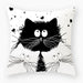 Luxurious Cat-Themed Nursery Cushion Cover 45x45cm