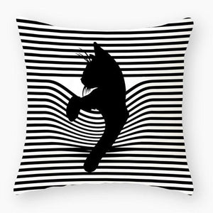 Lovely Polyester Cat Lovers Nursery Decoration Cushion Cover-Kids›Room Décor›Decorative Accents›Pillows, Cushions & Inserts-Très Elite-2BZ-40889-015-45x45-Polyester-Très Elite