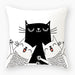 Luxurious Cat-Themed Nursery Cushion Cover 45x45cm