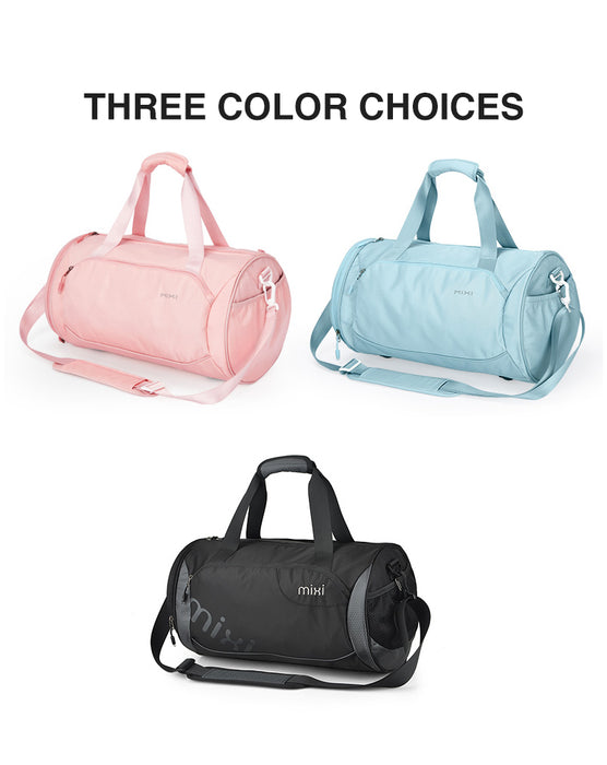 Pastel Waterproof Duffle Bag with Shoe Compartment for Travelers on the Go
