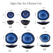 Blue / Ceramic / Set of 10pcs