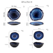 Blue / Ceramic / Set of 4pcs-B