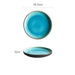 Elegant Ice Crackle Ocean Blue Ceramic Dining Set - Deluxe Tableware Ensemble