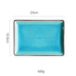 rect plate L / Blue / Ceramic
