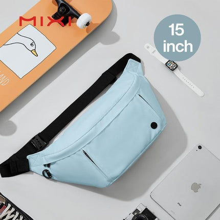 Men's Stylish Nylon Half Moon Crossbody Bag with Secure Zip and Multiple Pockets