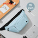 Men's Nylon Half Moon Crossbody Bag with Zip Closure and Multi-Pocket Organization