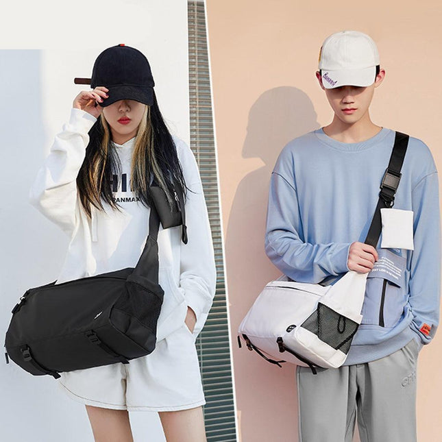 Chic Women's 16-Inch Nylon Duffle Bag - Versatile Travel and Gym Companion