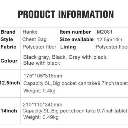 Trendy Men's Anti-theft Chest Sling Bag for Organized Fashion