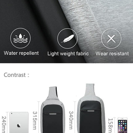 Trendy Men's Anti-theft Chest Sling Bag for Organized Fashion