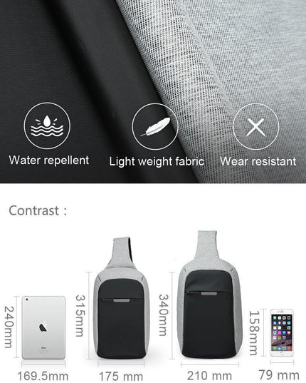 Trendy Men's Anti-theft Chest Sling Bag for Organized Fashion