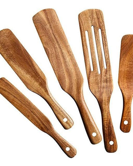 Teak Wood Spurtle Mastery Set - Enhance Your Culinary Skills