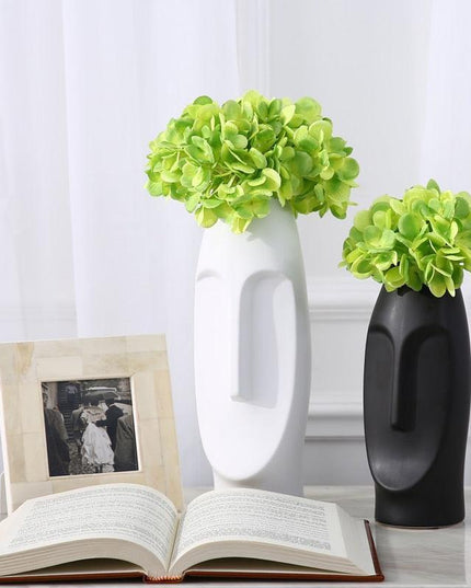 Sculpted Man Face Ceramic Vases - Artistic Touch for Modern Interiors