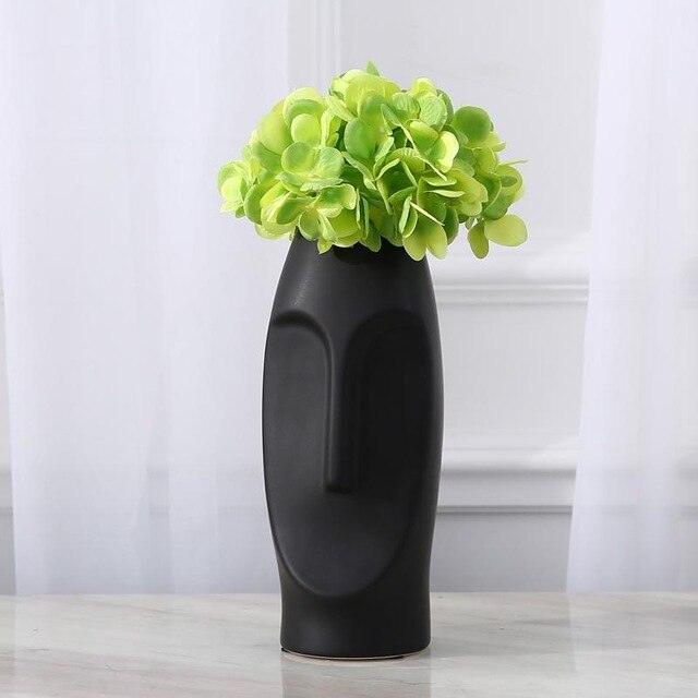 Contemporary Man Face Decorative Vases
