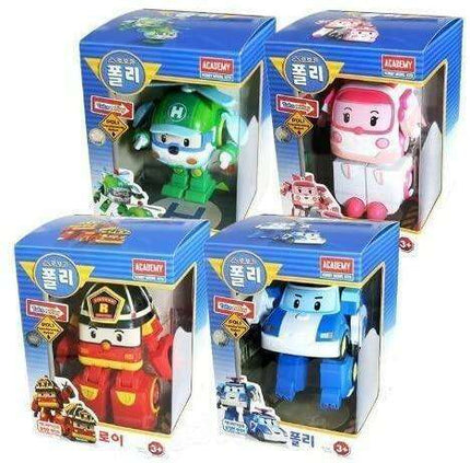 Robocar Poli Adventure Set: 4 Transforming Heroic Robot Figures - POLI, HELLI, AMBER, ROI