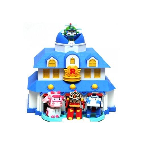 Robocar Poli Headquarters Rescue Center Playset with Interactive Garage Features