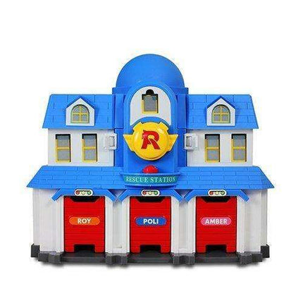 Robocar Poli Rescue Headquarters Adventure Playset with Interactive Features and Collectible Figurines