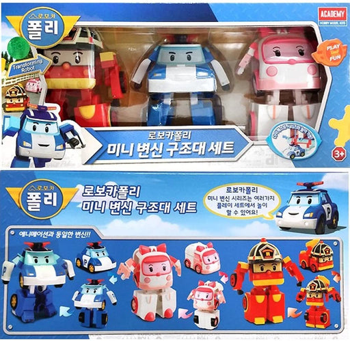 Mini Robocar Poli Rescue Team - Transforming Robot Trio