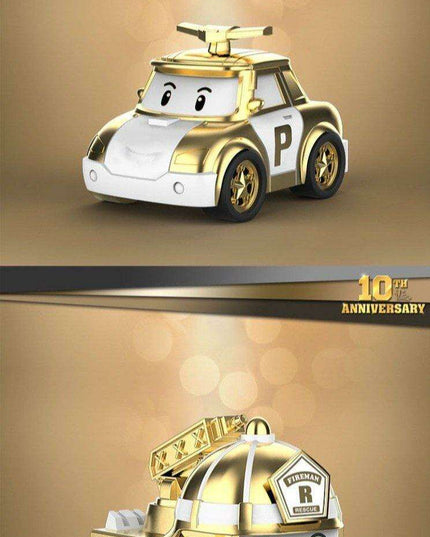 Robocar Poli Golden Anniversary Rescue Center Set - Limited Edition with Exclusive Gleaming Finish