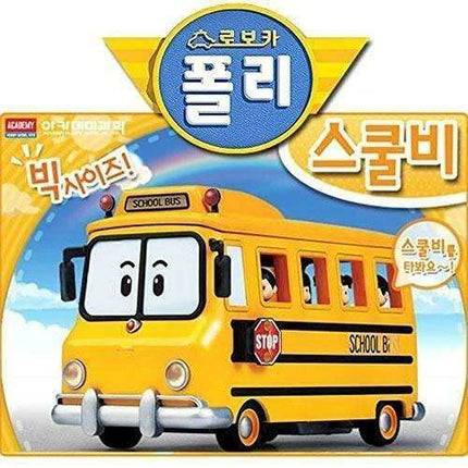 Robocar Poli Adventure School Bee Bus Playset with 4 Character Figurines