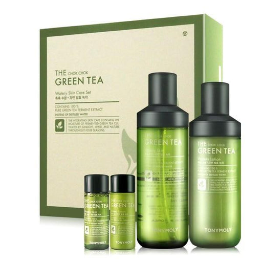 Green Tea Hydrating Skincare Set by TONYMOLY with Extra Goodies
