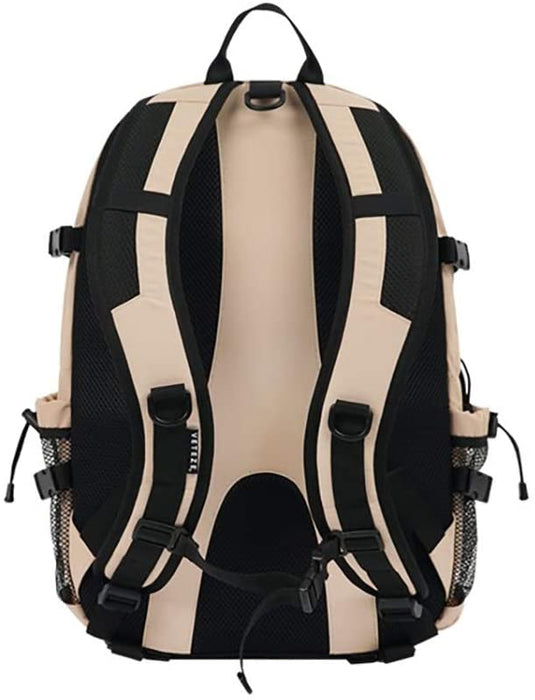 Veteze Multi Cross Casual Backpack | Practical 2 Styles Laptop Big Bag Unisex School Office Travel (Beige)