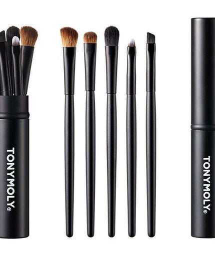 5-Piece Luxe Makeup Brush Set with Stylish Storage Case