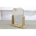 Wooden Makeup Mirror with Elegant Desk Stand - Enhance Your Beauty Ritual
