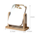 Wooden Makeup Mirror with Elegant Desk Stand - Enhance Your Beauty Ritual
