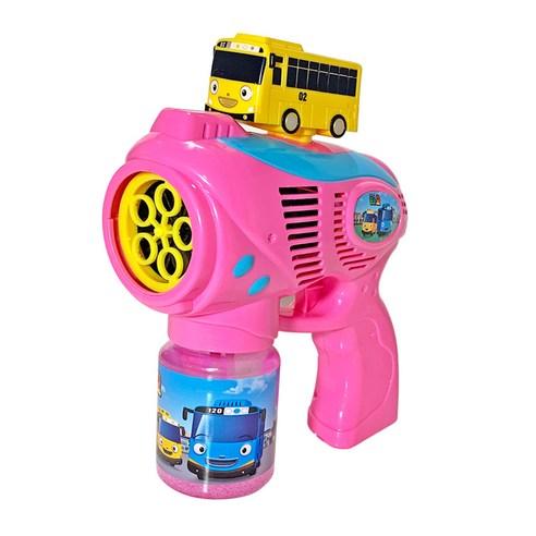 Tayo the Little Bus Pink Bubble Gun with Musical Fun - Portable Bubble Blaster