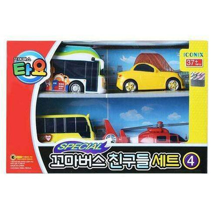 Tayo the Little Bus Adventure Mini Car Collection with AIR, PEANUT, KINDER, and SHINE