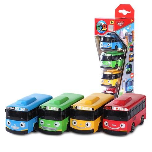 Tayo and Friends Mini Car Collection - Complete Set of 4 Buses