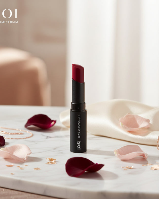 Rose-Infused Hydrating Lip Balm - Nourishing Red Tint Treatment