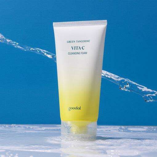 Radiant Glow Green Tangerine Vitamin C Foam Cleanser for Skin Revitalization