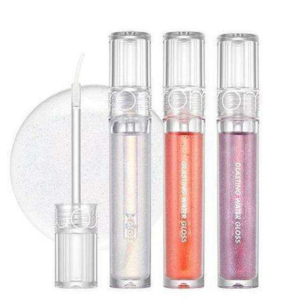 Enchanting Shimmering Lip Gloss Trio Set: Water-Infused Magic by rom&nd