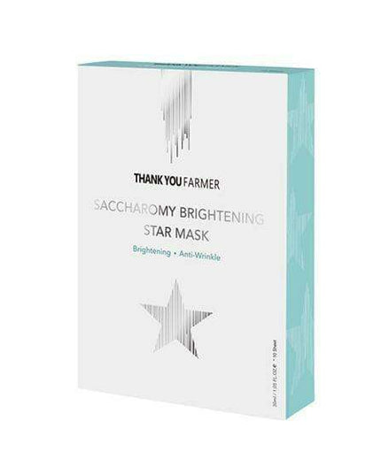 Glowing Renewal Skincare Set: Saccharomy Brightening Star Masks - 10 Masks (30ml Each)