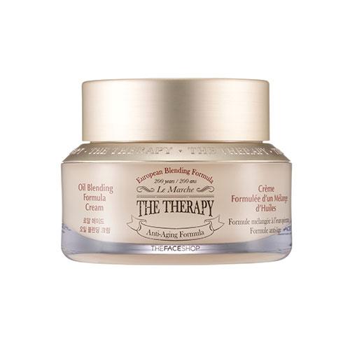 THE FACE SHOP THE THERAPY Oil Blending Formula Cream 50ml: Luxury Anti-Aging Cream with Essential Oils