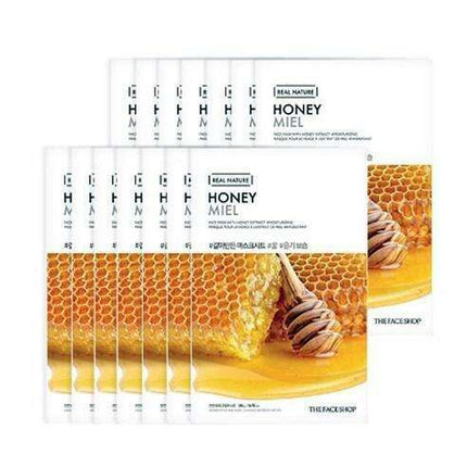 Luxurious Honey Glow Facial Mask Collection - 10 Sheets, 20g Each