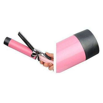 Glamorous Pink Wave Curling Wand for Effortless Curls and Healthy Hair